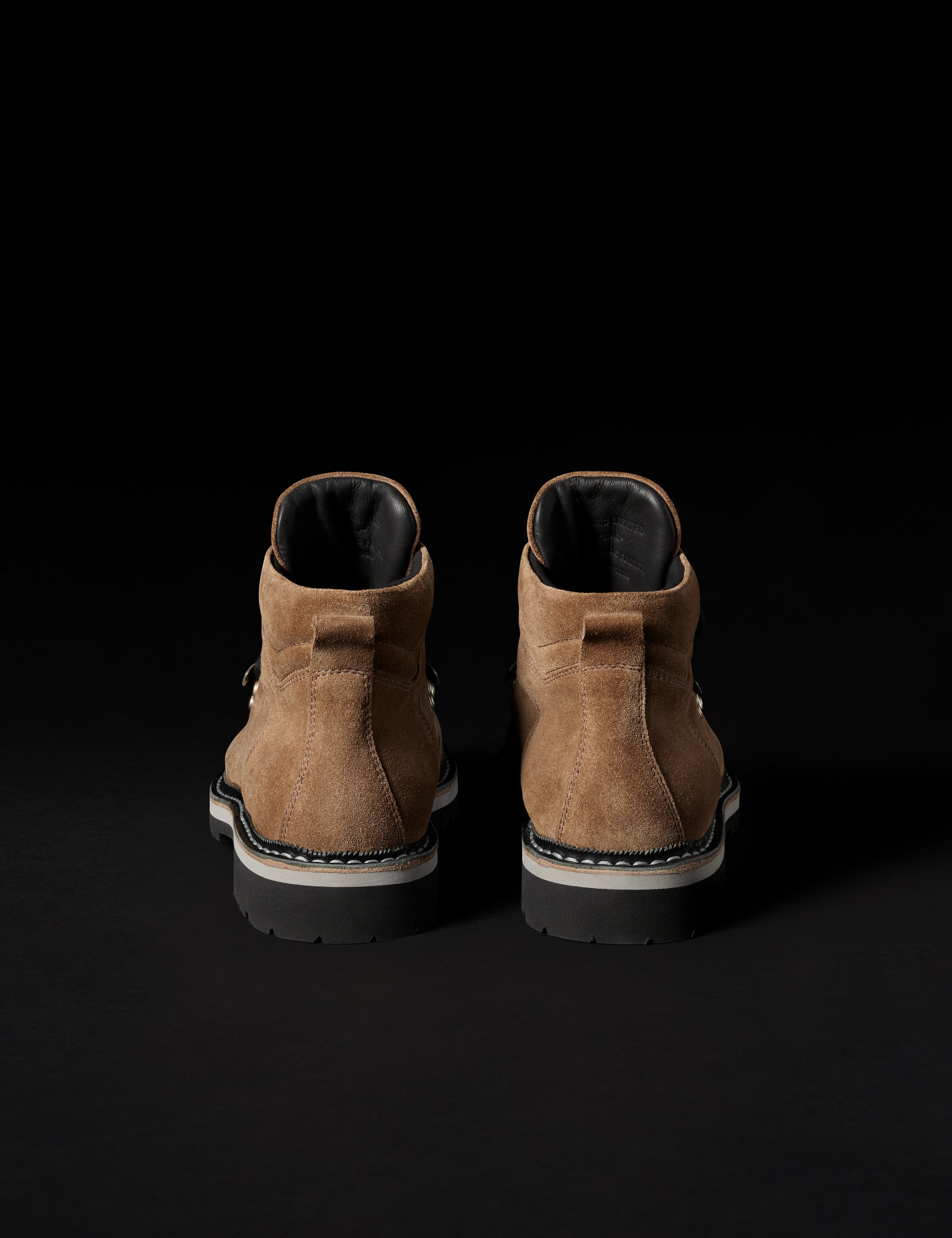 Rear view of men's Dolomite Boot in Taupe from AETHER Apparel.