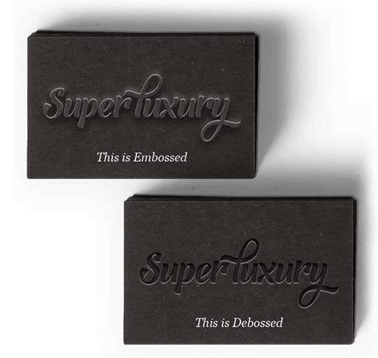 embossed business cards