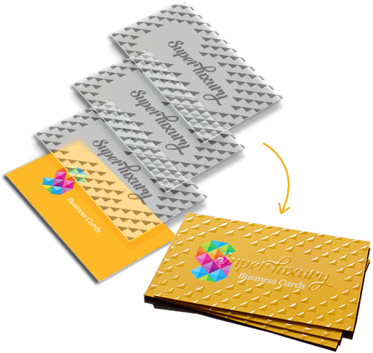 triple layer spot uv gloss business cards