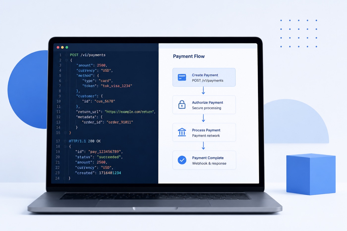 SaaS founder reviewing payment API and billing dashboard